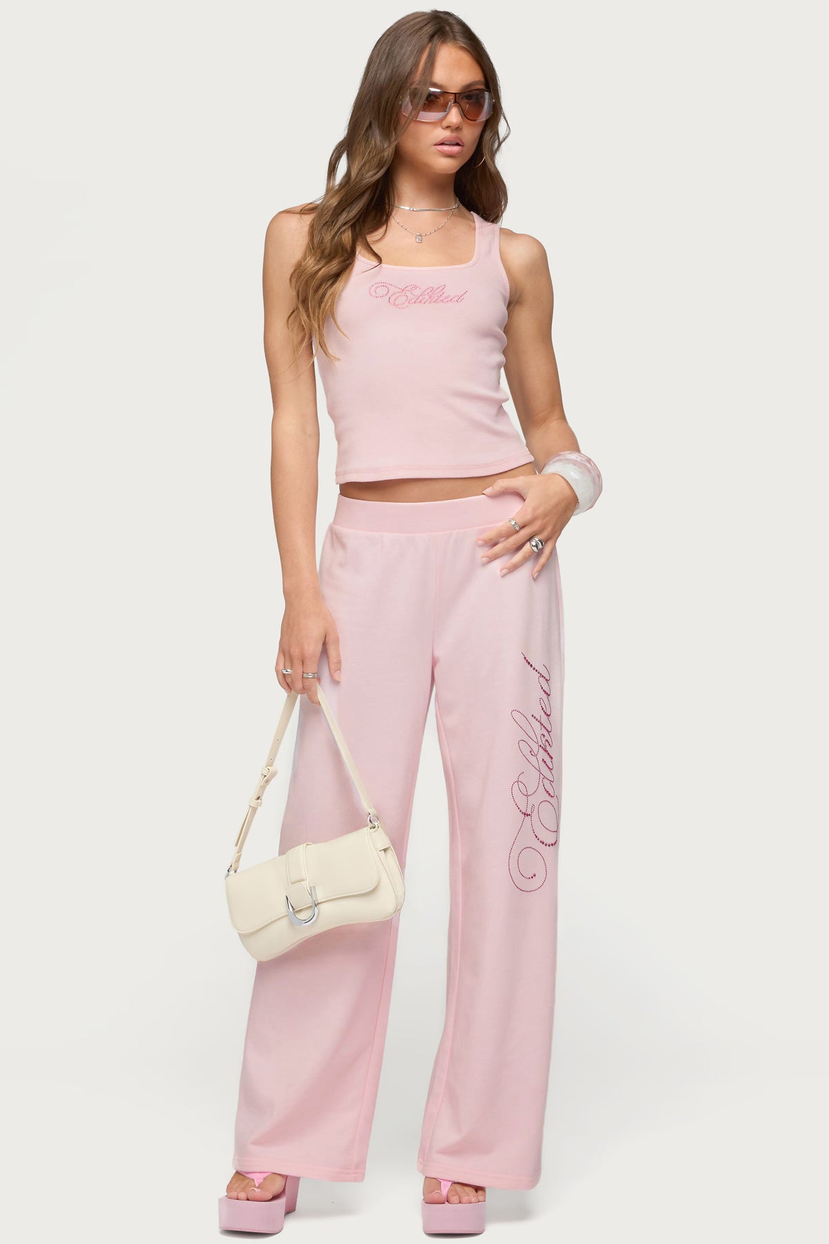 Edikted Studio Rhinestone Ribbed Tank Top – edikted