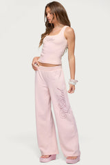 Edikted Studio Rhinestone Ribbed Tank Top