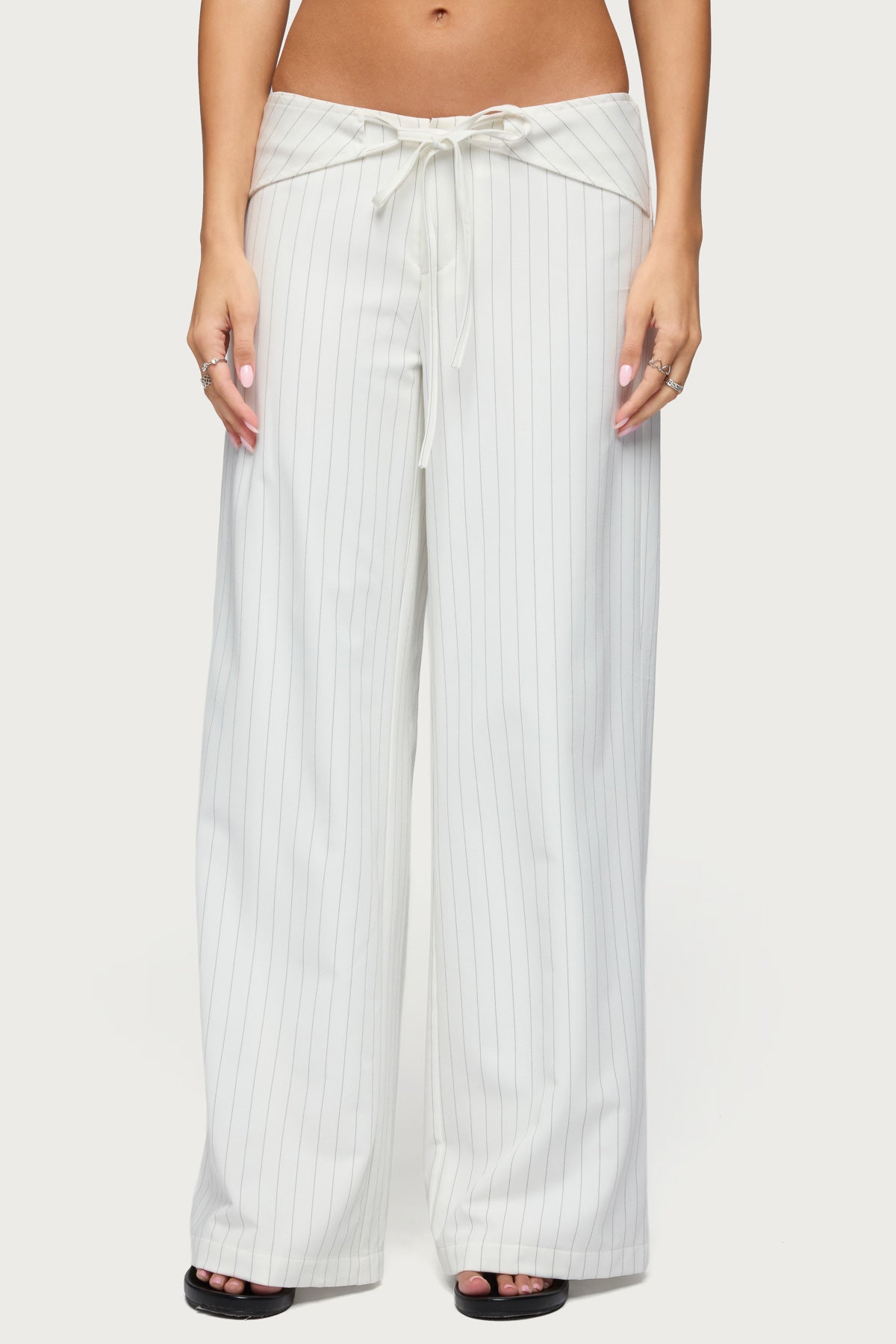St Agni Pinstripe Pocket Belt St. Agni Wool Pinstripe Deconstructed Jumpsuit - Fine  main image 4