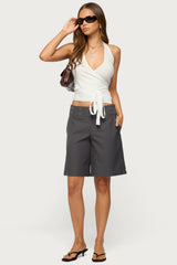 Grommet Low Rise Bermuda Shorts