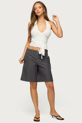Renee Knit Wrap Halter Top