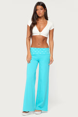 Reeva Polka Dot Foldover Pants