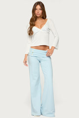Poppy Foldover Wide Leg Pants
