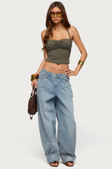 Sherri Braided Strap Halter Top