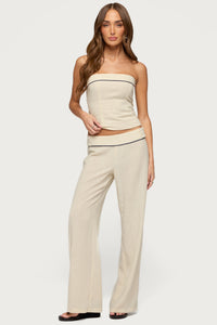 Dorine Contrast Woven Pants