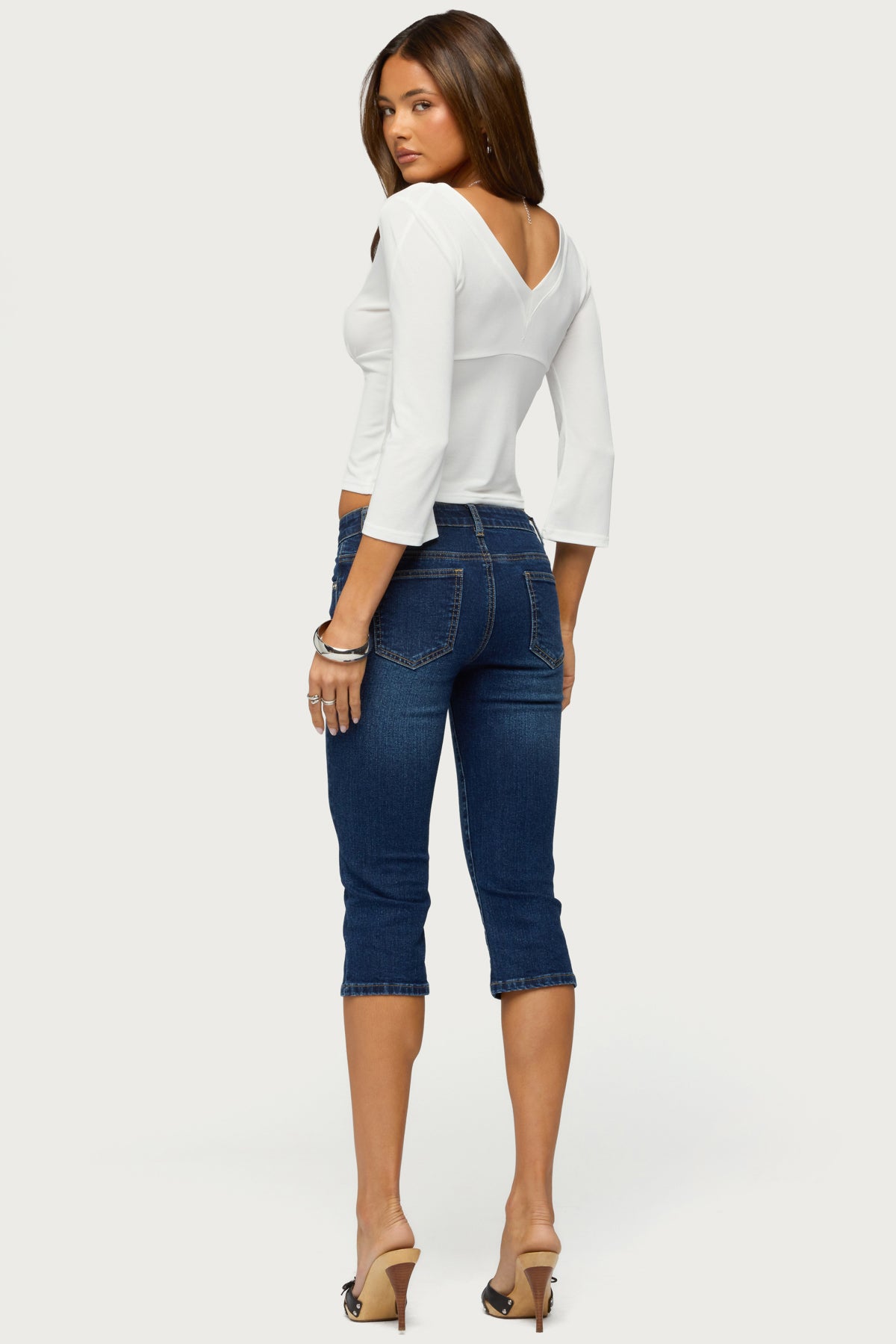 Mar V Neck Quarter Sleeve Top