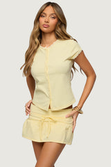 Yelena Lacey Button Up Top