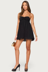 Ariellah Chiffon Babydoll Mini Dress