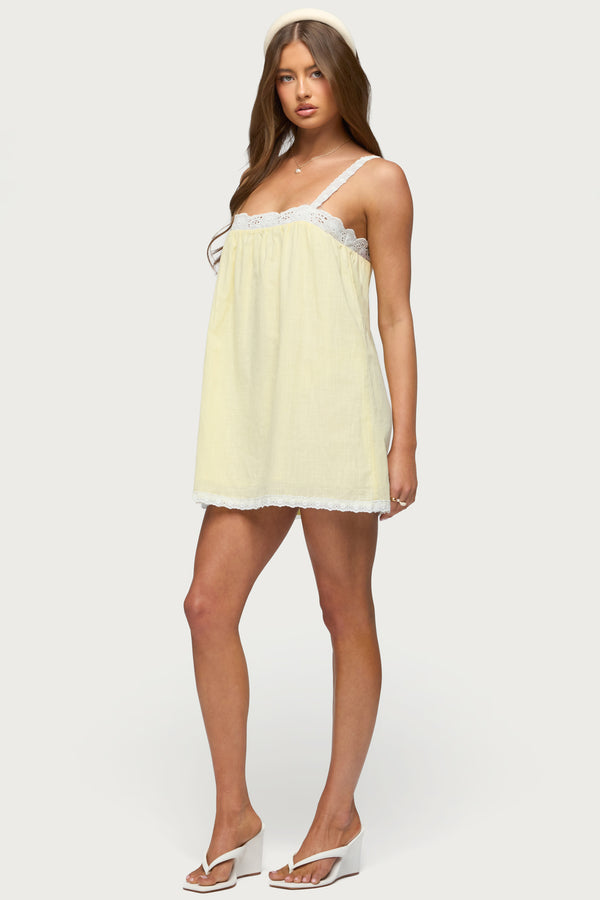 Hipla Contrast Lacey Cotton Dress