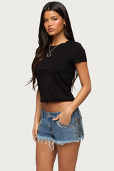 Izabelle Shredded Back T Shirt