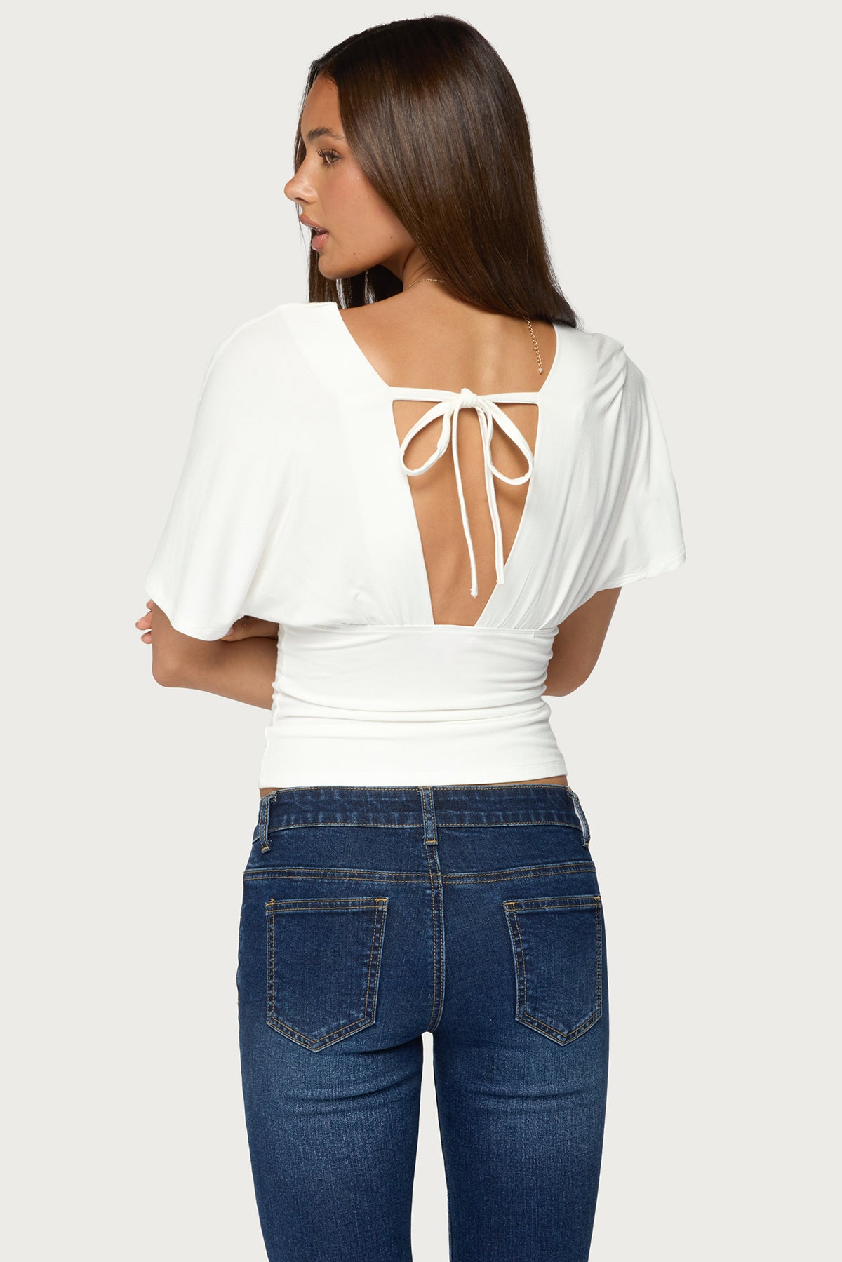 Betee Flutter Plunge Neck Top