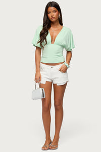 Gia Gem Low Rise Micro Denim Shorts