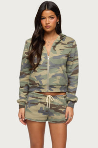 Camo Girl Zip Up Hoodie