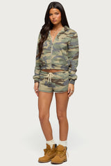 Camo Girl Zip Up Hoodie