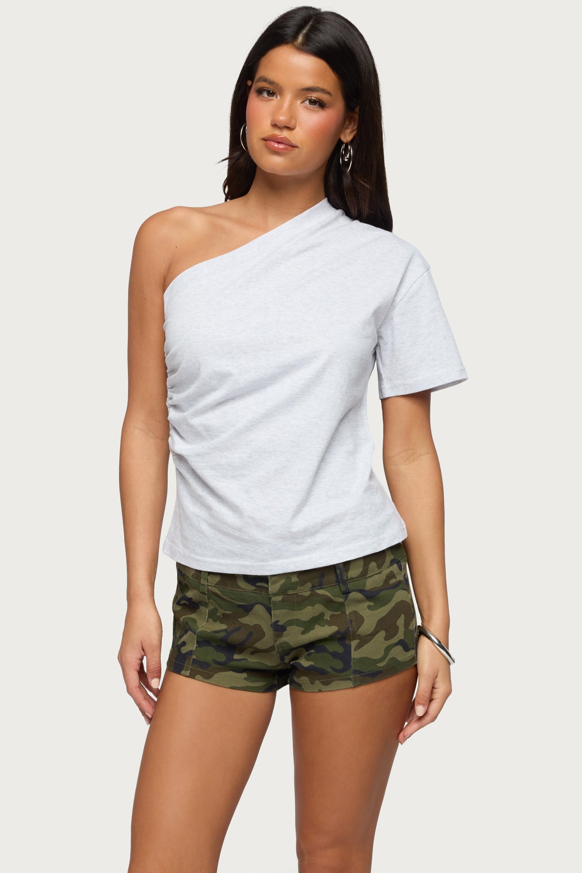 Yurey Gathered One Shoulder Top – edikted