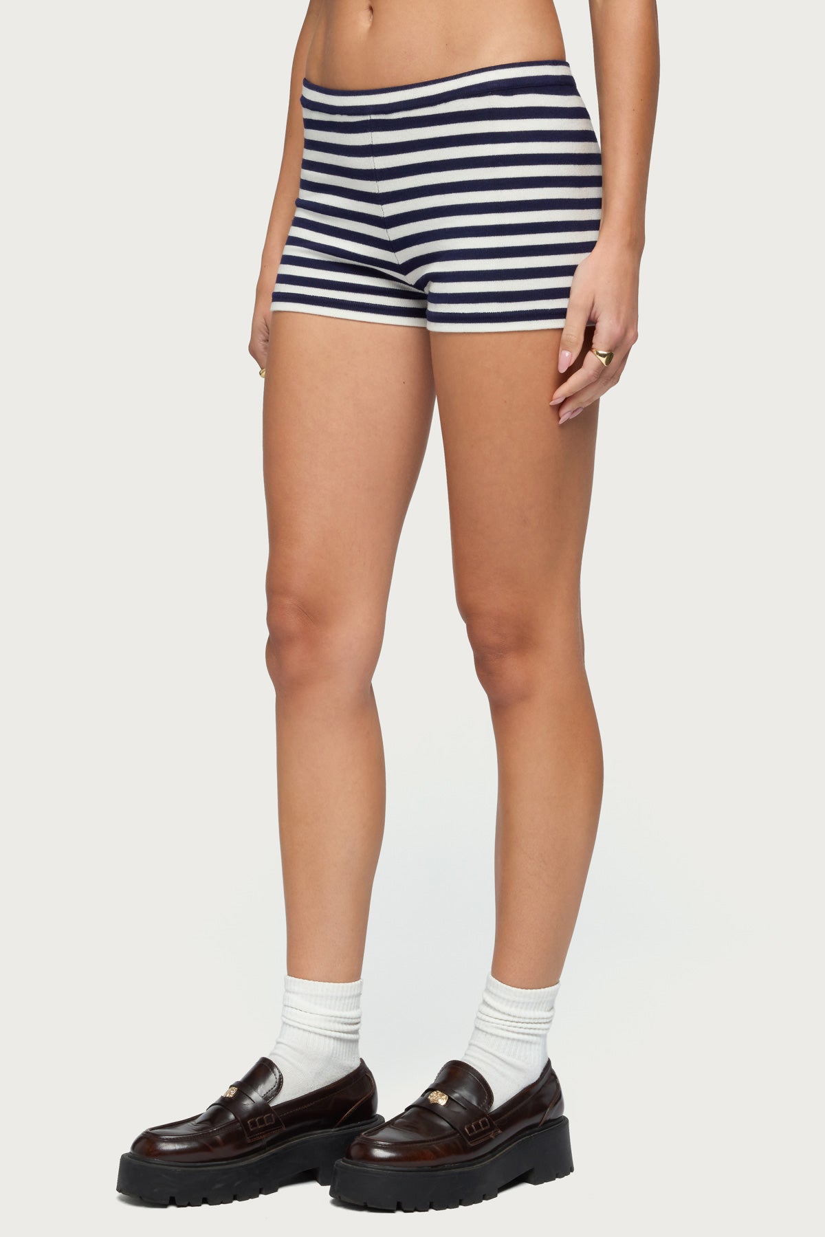 Irena Striped Knit Shorts