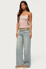 Quintie Mid Rise Straight Leg Jeans