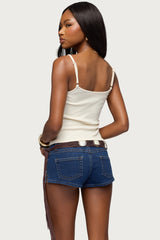Fawnie Crochet Ribbed Tank Top