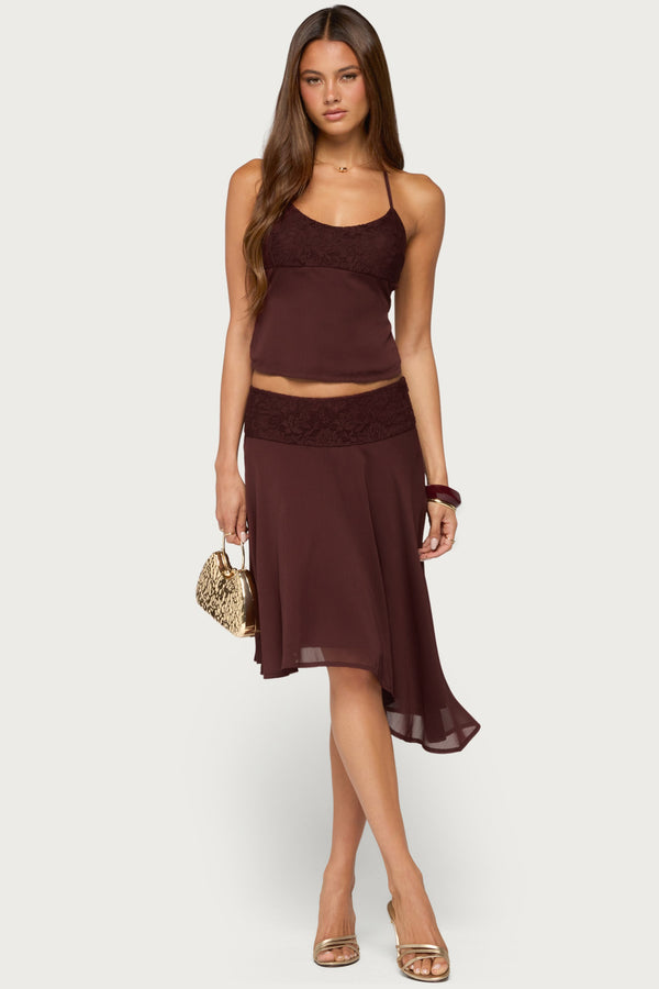Evia Lacey Backless Halter Top