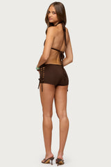 Jilly Braided Backless Halter Top