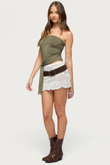 Gilly Tie Waist Strapless Top