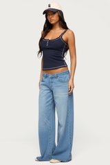 Raiyne Low Rise Wide Leg Jeans