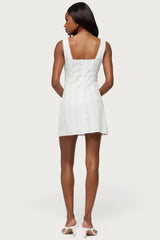 Citrina Lacey Striped Mini Dress