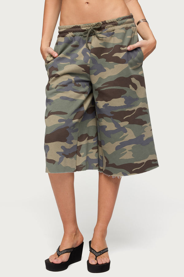 Camo Rush Oversized Bermuda Shorts