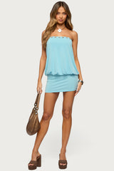 Tali Grommet Strapless Mini Dress