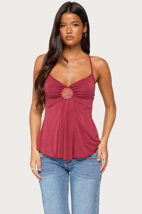 Kirstine Bead Patch Tank Top