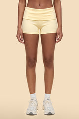 Audrea Ribbed Foldover Biker Shorts