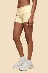 Audrea Ribbed Foldover Biker Shorts