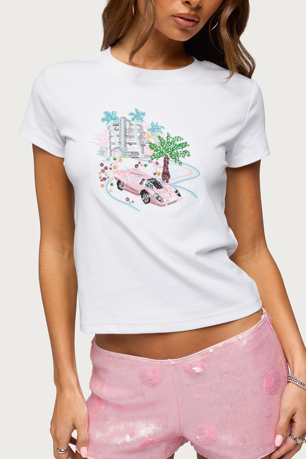 City Angel Beaded Baby T Shirt