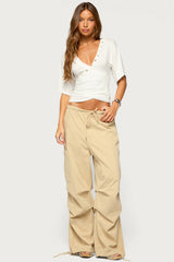 Sully Iridescent Button Wrapped Top