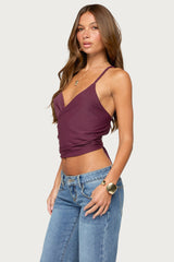 Tippie Backless Cowl Neck Top