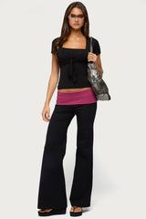 Maci Striped Foldover Pants
