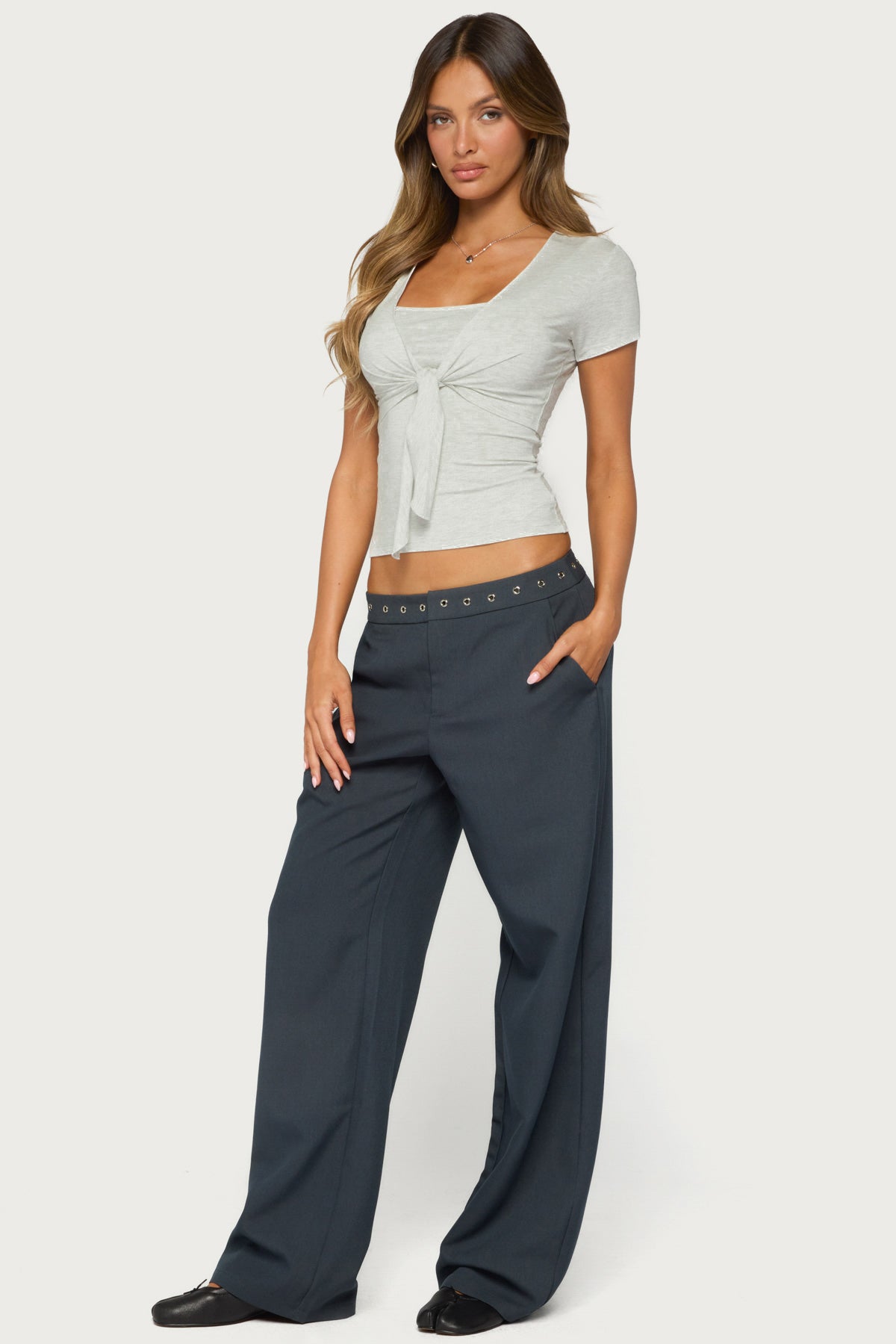 Malka Two Piece Tie Front Top