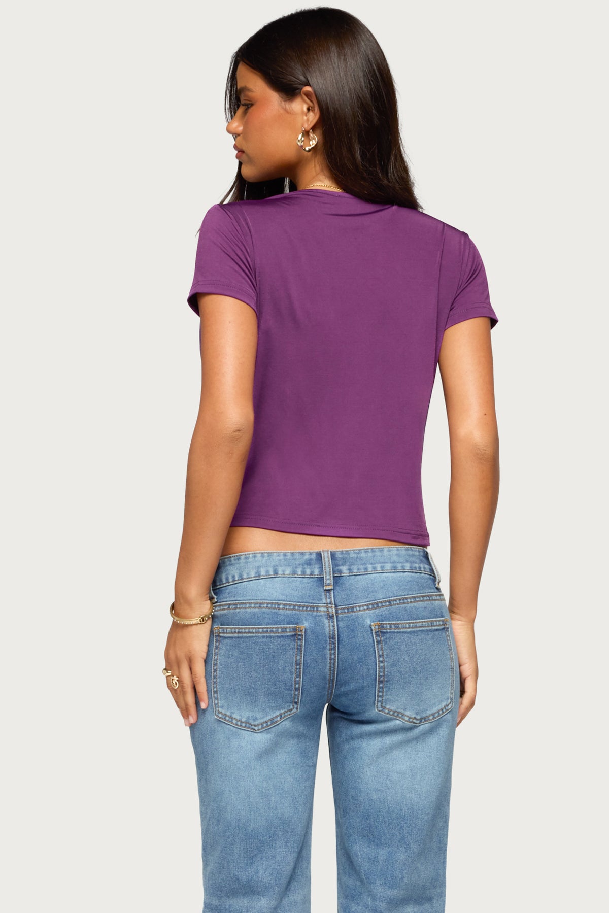 Addie Deep V Twist Front Top
