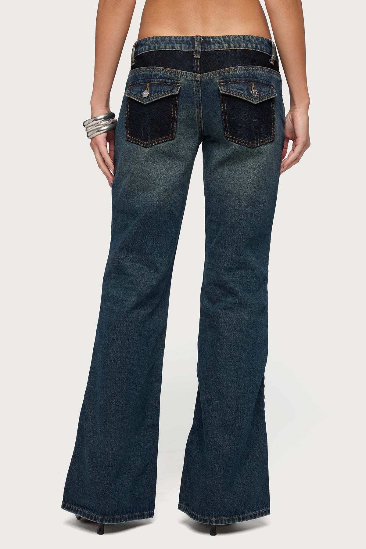 Tatem Lacey Low Rise Flared Jeans