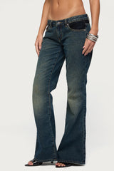 Tatem Lacey Low Rise Flared Jeans