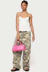 Michey Tie Front Babydoll Tank Top