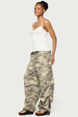 Michey Tie Front Babydoll Tank Top