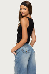 Winney Contrast Lacey Tank Top