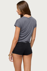 Marisse Tie Front Top