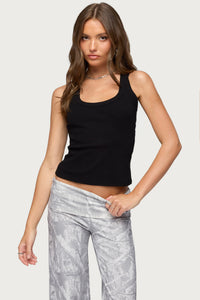 Harlowe Ribbed Racerback Tank Top