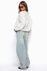 Quintie Mid Rise Straight Leg Jeans