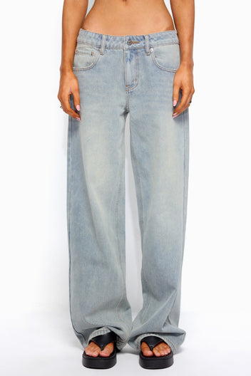 Quintie Mid Rise Straight Leg Jeans