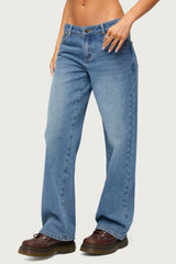 Breslin Low Rise Straight Leg Jeans