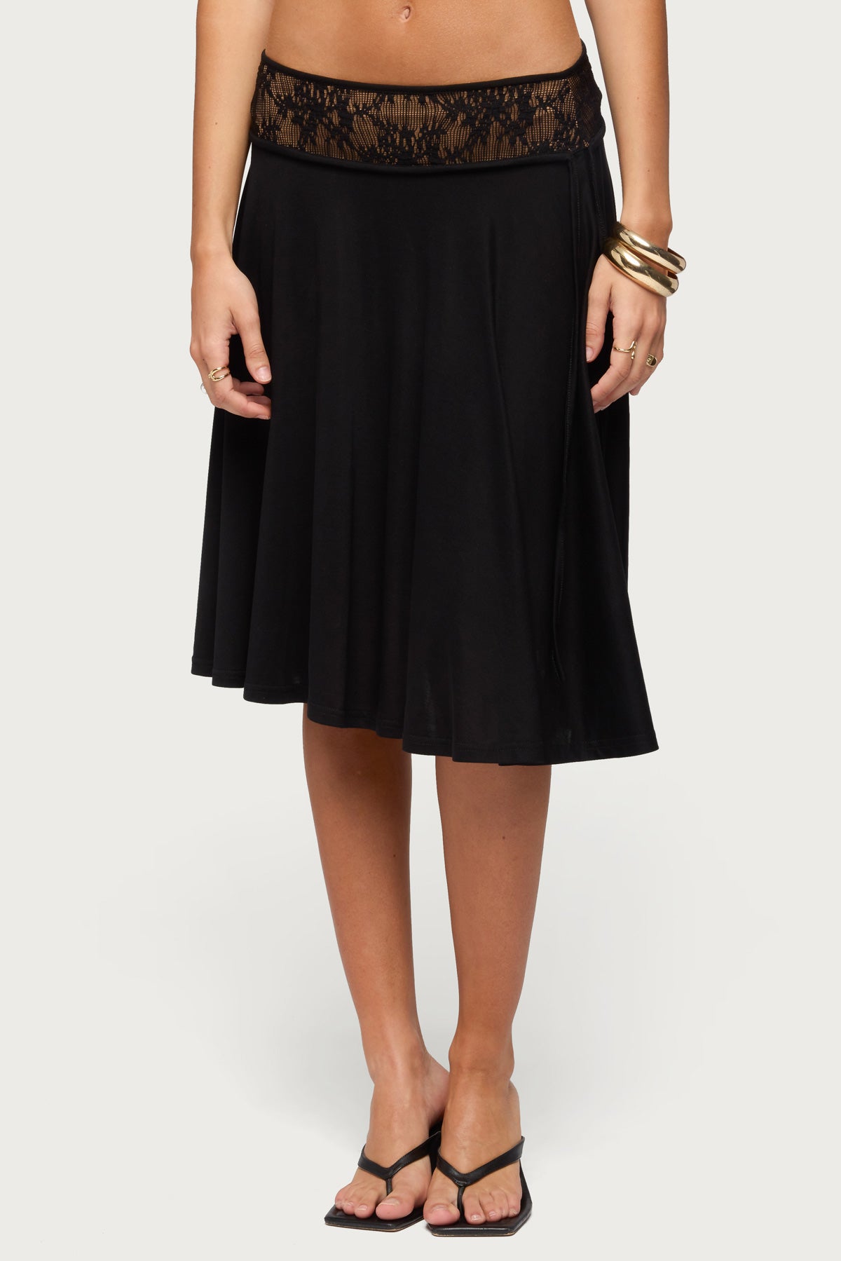 Winonah Crochet Waist Midi Skirt – edikted