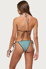 Ilona Reversible Striped String Bikini Bottom